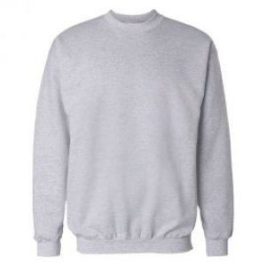 Buzo Cuello Redondo Algodón Gris Melange Talle S PAPAZZI