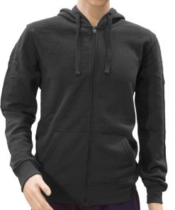 Campera Capucha Algodón Negra Talle 60