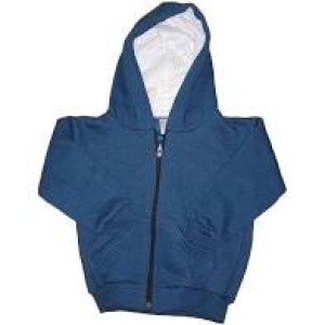 Campera Capucha Algodon Azul Marino Talle 8 Niño