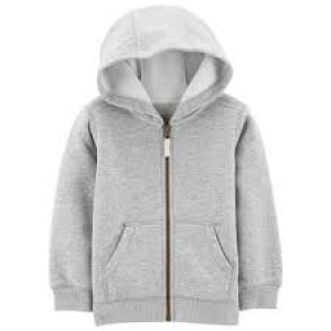 Campera Capucha Algodon Gris Melange Talle 4 Niño