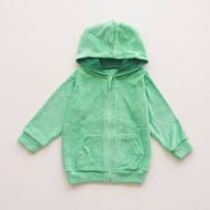 Campera Capucha Algodon Verde Talle 8 Niño