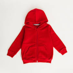 Campera Capucha Algodon Roja Talle 4 Niño