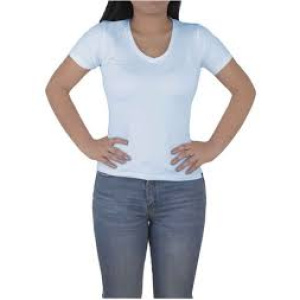 Remera Mujer MC Blanca Spun Sublimable Talle L o 3