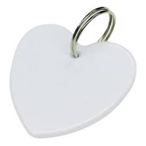 Insumo Llavero Corazon de polimero sublimable x 1 unidad