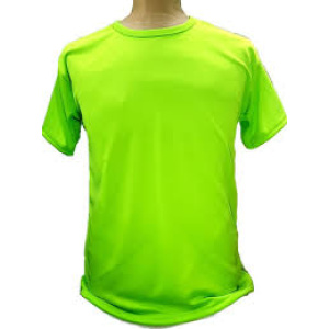 Remera Mangas Cortas Set Deportivo Unisex Talle 1 o S Verde Fluo