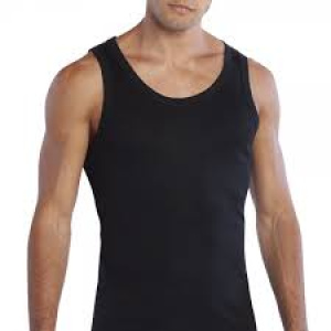 Musculosa Unisex Negra Talle 58 Algodon