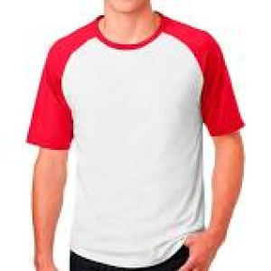 Remera SPUN Ranglan Blanca con Rojo Talle 1 o S