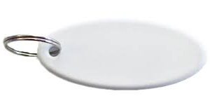 Insumo Llavero Ovalado de polimero sublimable x 1 unidad (3x7cm)
