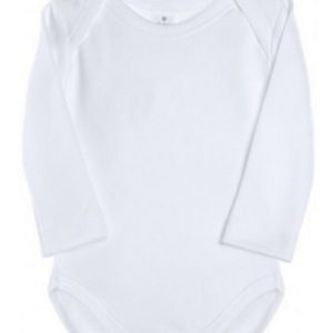 Body Mangas Largas Niños Blanco Spun Sublimable Talle 4