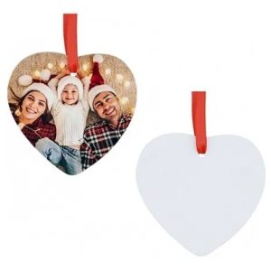 Insumo Corazón de Madera Sublimable (Adorno Navidad) x 1 unidad