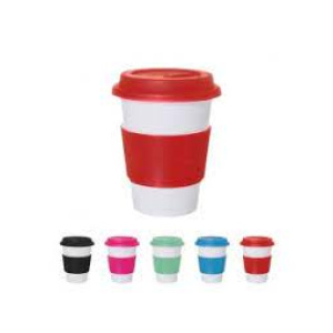 Insumo Vaso Termico Conico Sublimable con tapa y agarre silicona