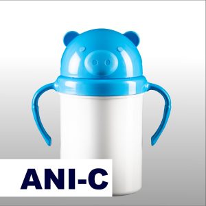 Insumo Vaso con pico Osito Sublimable Celeste