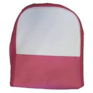 Insumo Mochila INFANTIL Sublimable blanca con fucsia