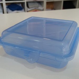 Insumo Lunchera Azul Plastica Transparente