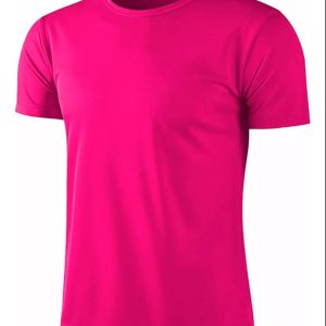 Remera Mangas Cortas Set Deportivo Unisex Talle 1 o S Rosa Fluo