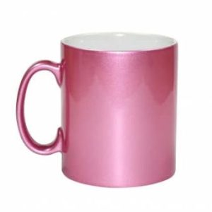 Insumo Taza Glitter Fucsia Ceramica Sublimable