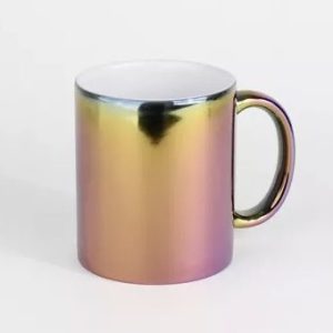 Insumo Taza Espejada Multicolor Ceramica Sublimable