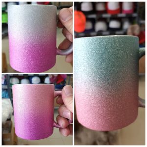 Insumo Taza Glitter Degrade Ceramica Sublimable