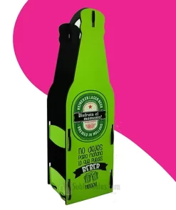Insumo Estuche Cerveza Madera Sublimable 27 x 7,5cm