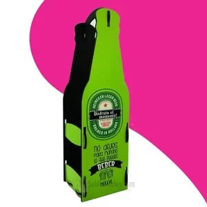 Insumo Estuche Cerveza Madera Sublimable 27 x 7,5cm