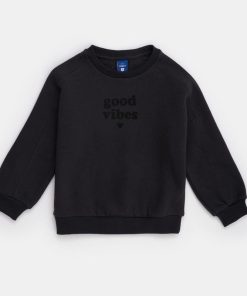 Buzo Cuello Redondo Niño Negro Talle 14