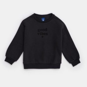 Buzo Cuello Redondo Niño Negro Talle 10