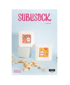 Insumo SUBLISTICK Vinilo Autoadhesivo BLANCO Sublimable para calcos (190° 40segundos) x 20 hojas A4