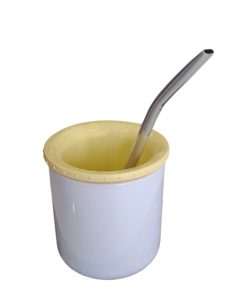 Insumo Mate POL Sublimable + Bombilla + Disco (Amarillo Pastel)