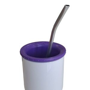 Insumo Mate POL Sublimable + Bombilla + Disco (Violeta Intenso)