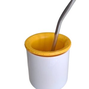 Insumo Mate POL Sublimable + Bombilla + Disco (Amarillo Intenso)