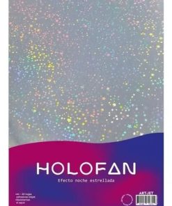Insumo HOLOFAN EFECTO NOCHE ESTRELLADA autoadhesivo (impresión tinta fotografica) x 20 hojas A4
