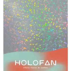 Insumo HOLOFAN EFECTO FIESTA CONFETI autoadhesivo (impresión tinta fotografica) x 20 hojas A4