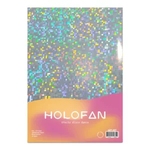Insumo HOLOFAN EFECTO DISCO DANCE autoadhesivo (impresión tinta fotografica) x 20 hojas A4