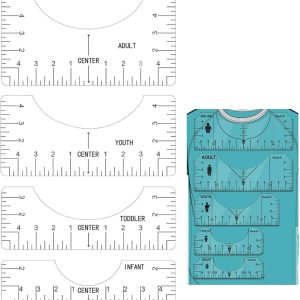Regla Alineación de Remeras kit x 4 unidades