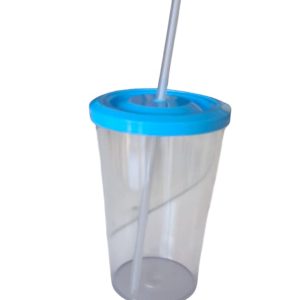 Insumo Vaso Acrilico tapa Celeste 475ml