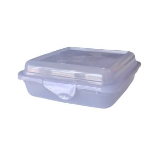 Insumo Lunchera Lila Plastica Transparente