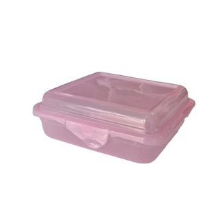 Insumo Lunchera Rosa Plastica Transparente