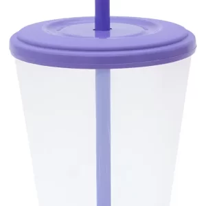 Insumo Vaso Acrilico tapa Violeta 475ml