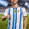 Camiseta de Argentina Talle L. Para personalizar, sublimable o DTF. Sin nombre ni número.