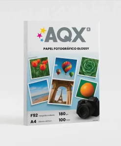 Insumo Papel Fotografico Brillante Glossy 180gr A4 x 100h
