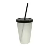 Insumo Vaso Glitter tapa Negra 500ml