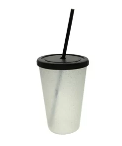 Insumo Vaso Glitter tapa Negra 500ml